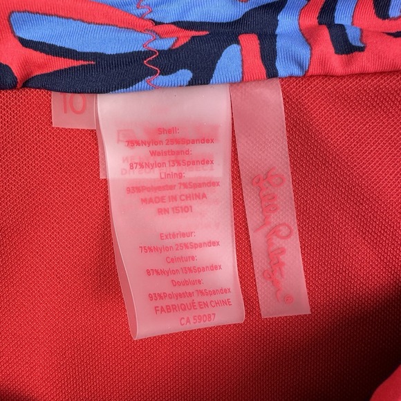 Lilly Pulitzer Swimwear Womens 10 Ruby Red Floral Trey Bikini Bottom Beach New - Picture 4 of 7